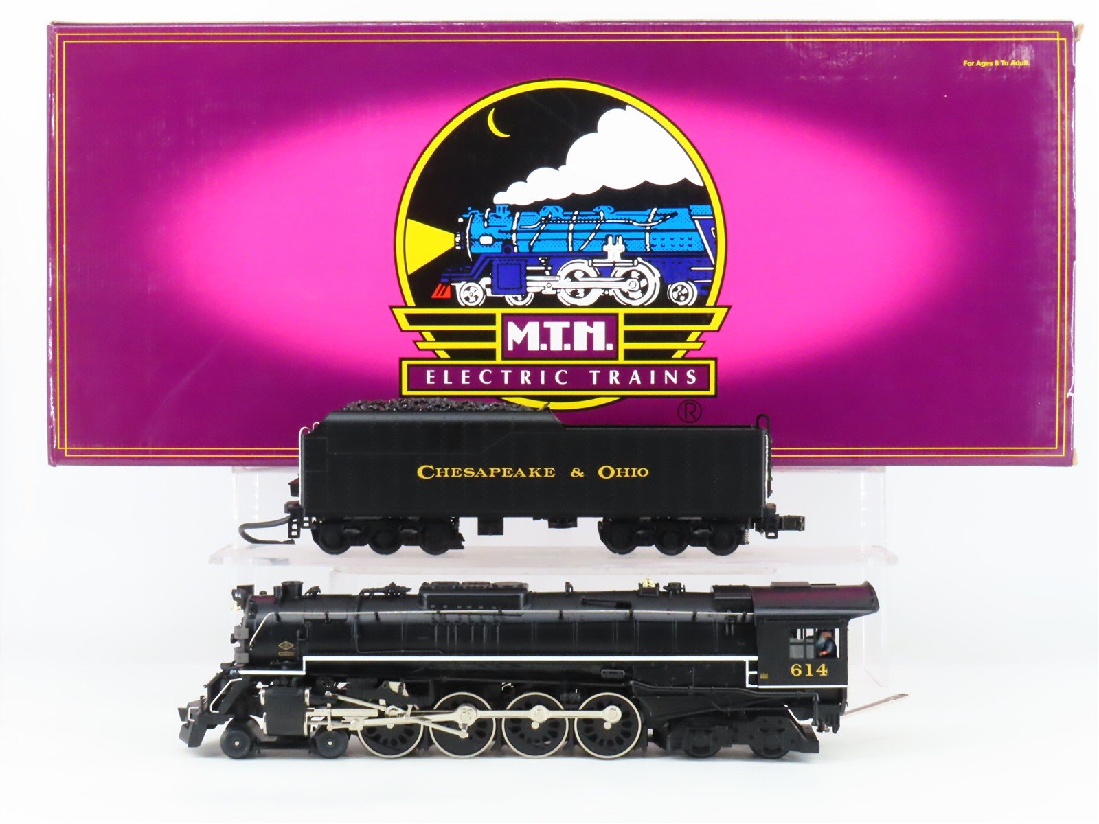 O Gauge 3-Rail MTH 20-3035-1 C&O Chesapeake & Ohio 4-8-4 Steam #614 w/ Sound