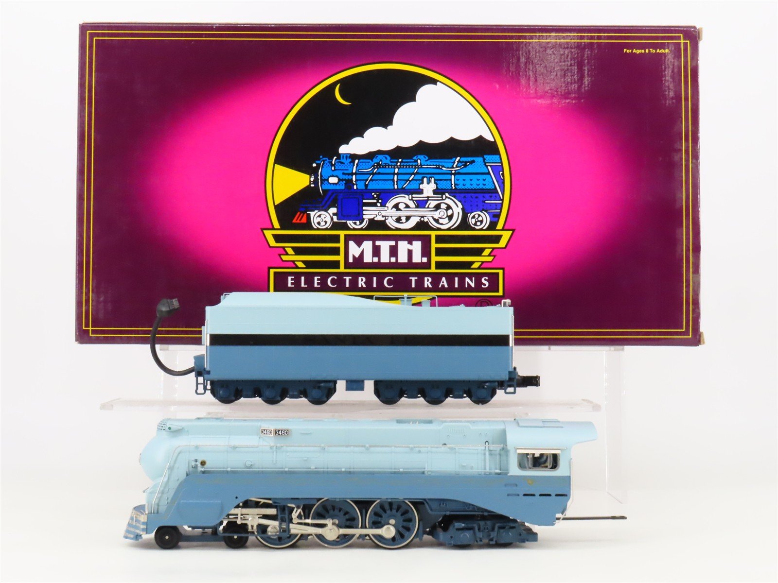 O Gauge 3-Rail MTH 20-3079-1 ATSF Blue Goose 4-6-4 Steam Loco #3460 DOES NOT RUN