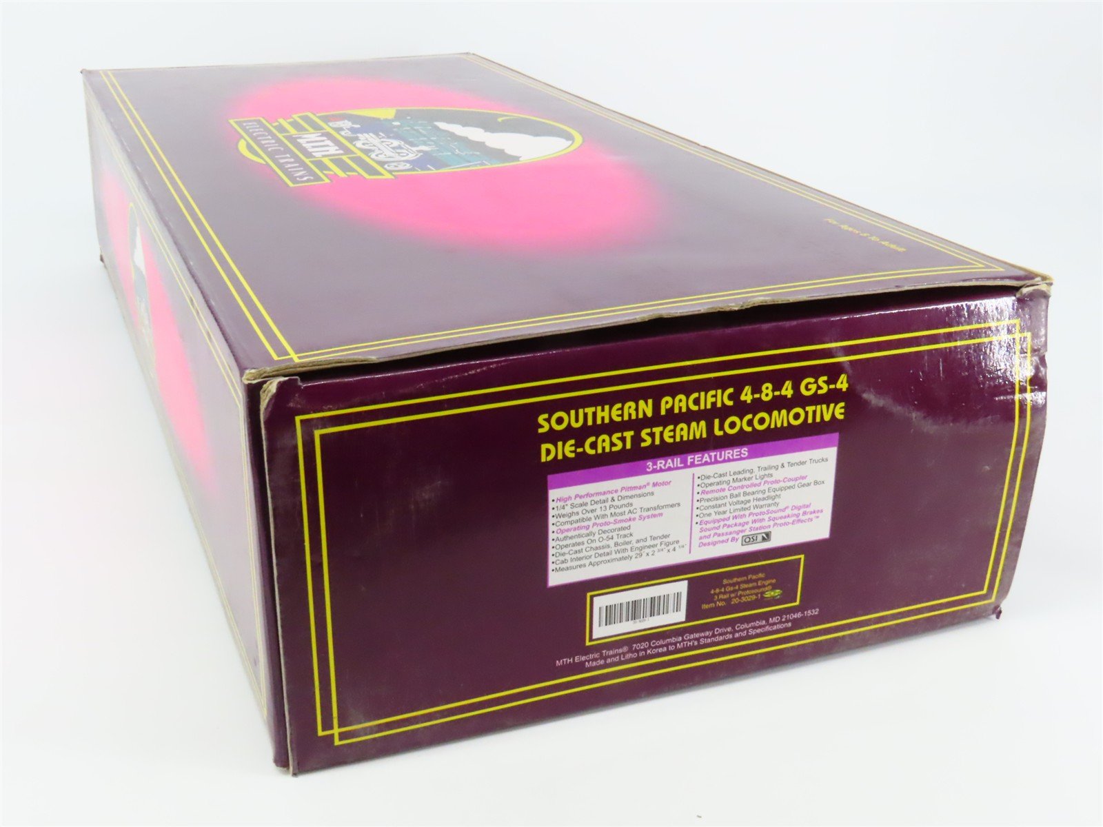 O Gauge 3-Rail MTH 20-3029-1 SP Southern Pacific Daylight 4-8-4 GS4 Steam #4449