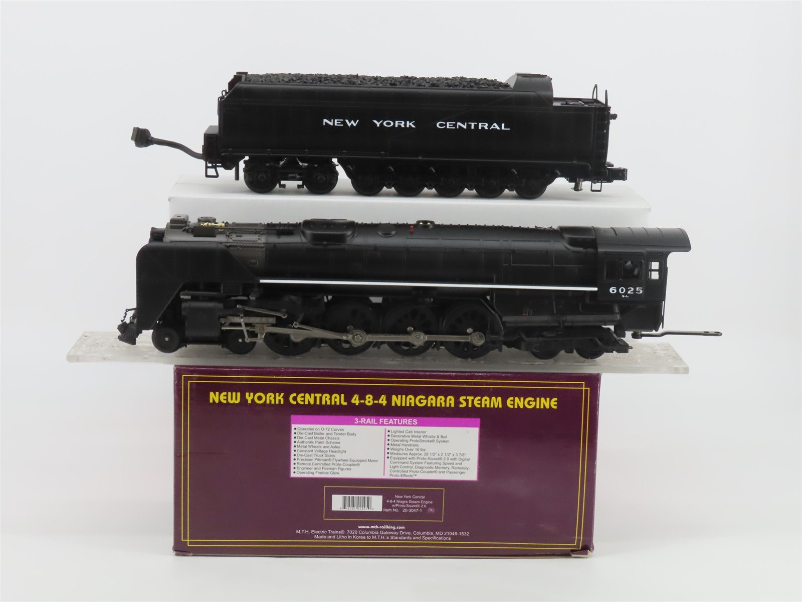 O Gauge 3-Rail MTH 20-3047-1 NYC Railway 4-8-4 Steam Loco #6025 DOES NOT RUN