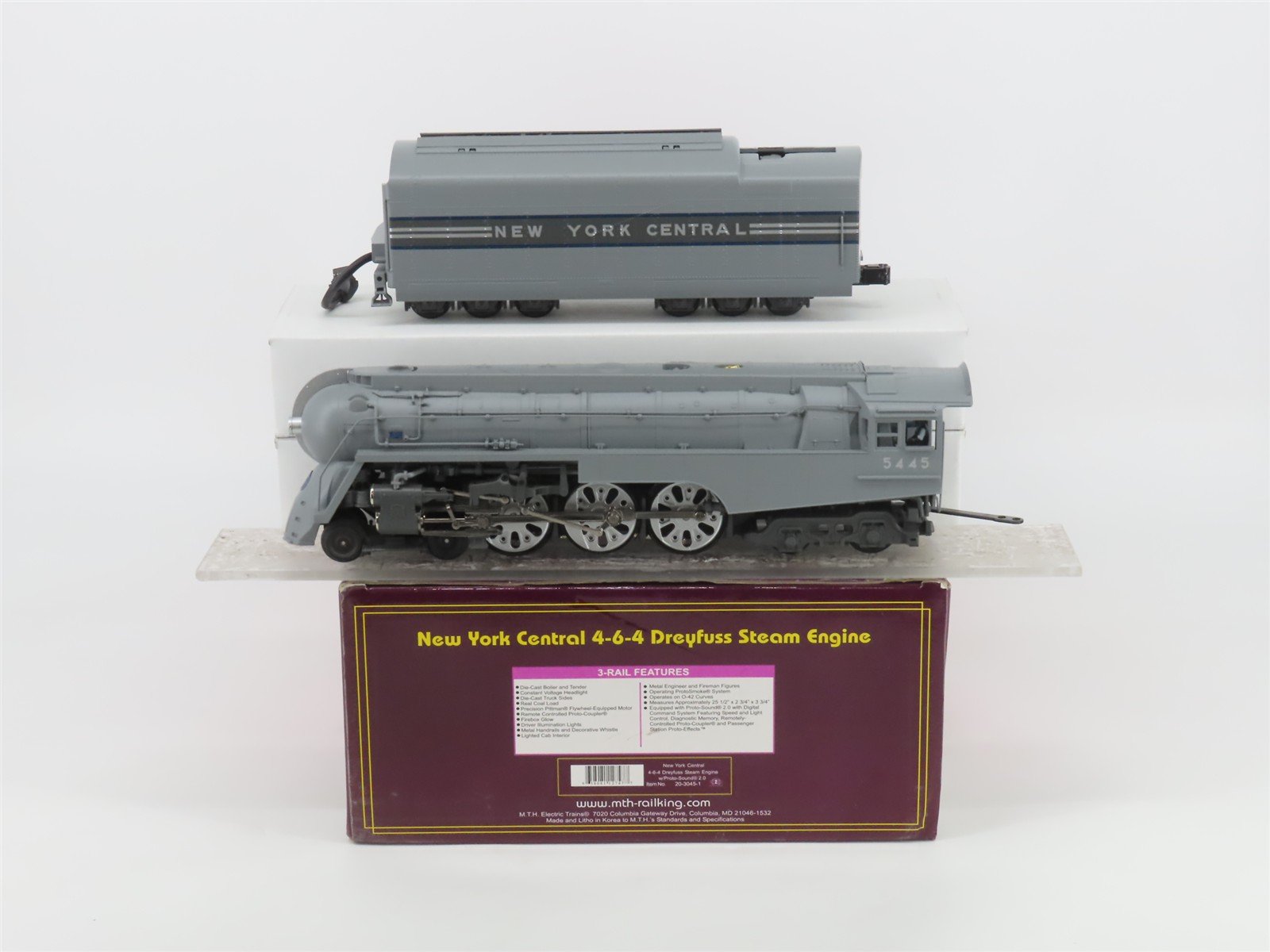 O Gauge 3-Rail MTH 20-3045-1 NYC Railway 4-6-4 Steam Loco #5445 DOES NOT RUN