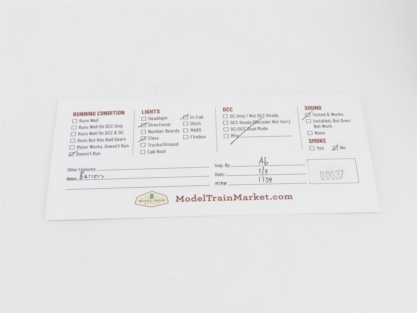 O Gauge 3-Rail MTH 20-2257-1 NH New Haven EF 3B Electric Loco #0155 DOES NOT RUN