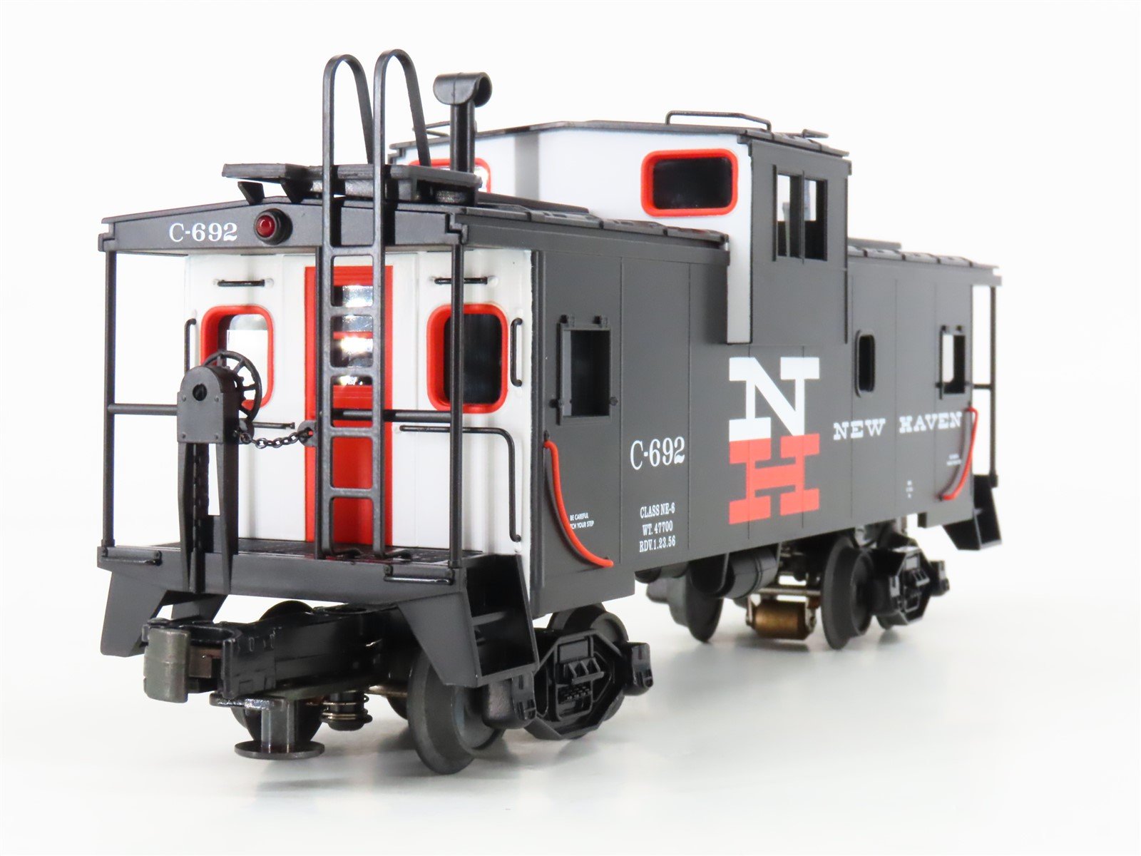 O Gauge 3-Rail MTH 20-91036 NH New Haven Extended Vision Caboose #C-692 -Lighted
