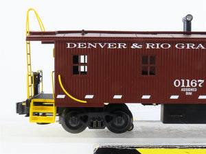 O Gauge 3-Rail K-Line K616-1491 D&RGW Rio Grande Smoking Caboose #01167 -Lighted