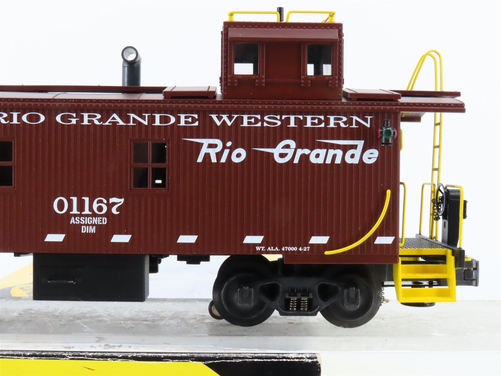 O Gauge 3-Rail K-Line K616-1491 D&RGW Rio Grande Smoking Caboose #01167 -Lighted