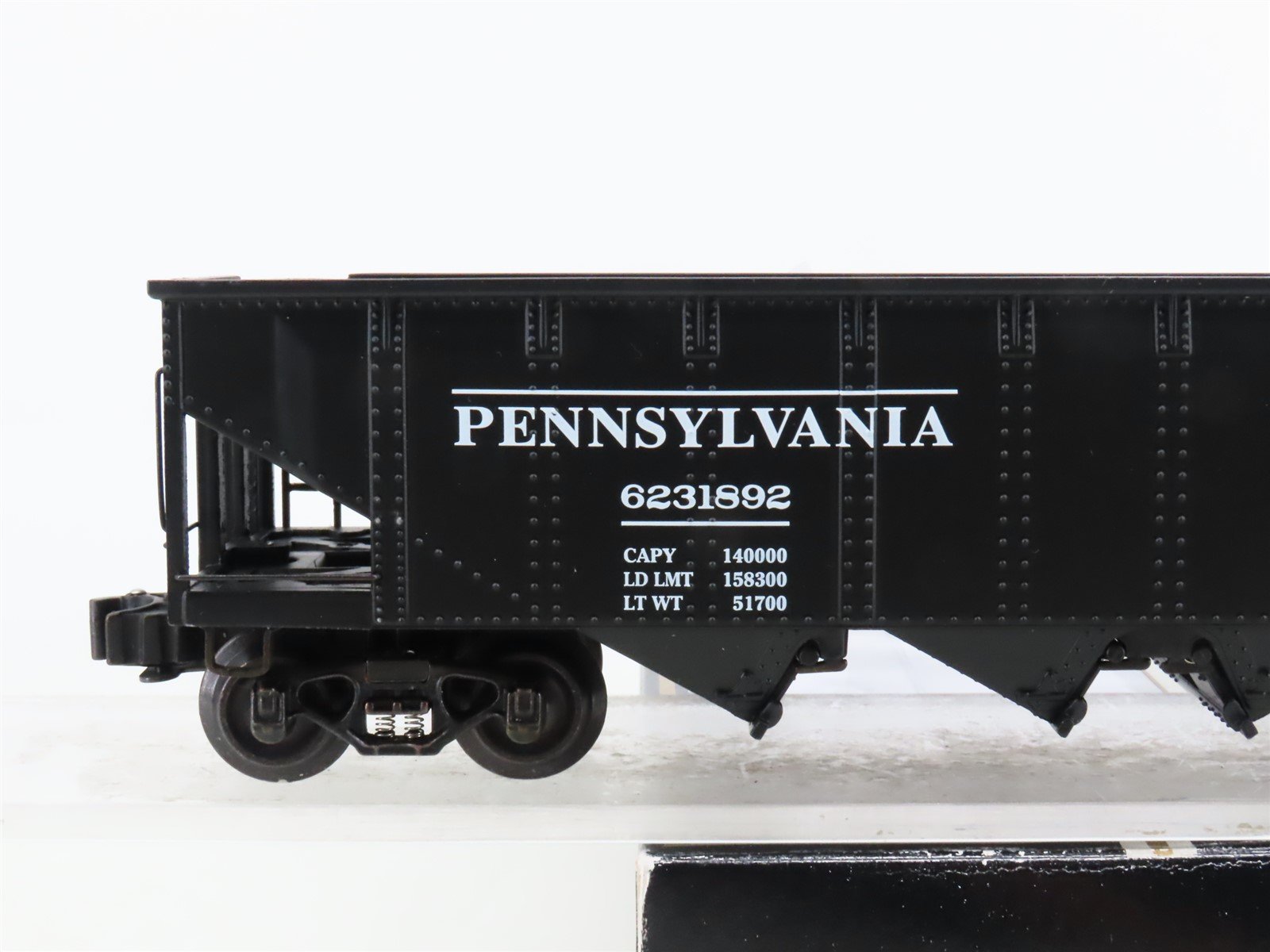 O Gauge 3-Rail K-Line K623-1892 PRR Pennsylvania 4-Bay Open Hopper #6231892