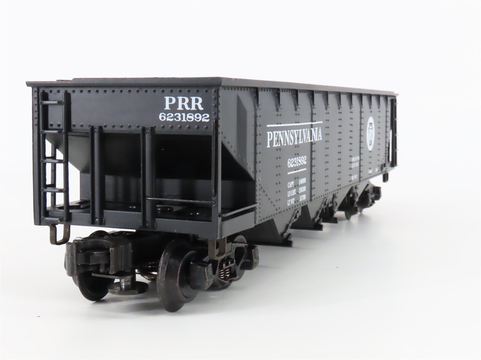 O Gauge 3-Rail K-Line K623-1892 PRR Pennsylvania 4-Bay Open Hopper #6231892
