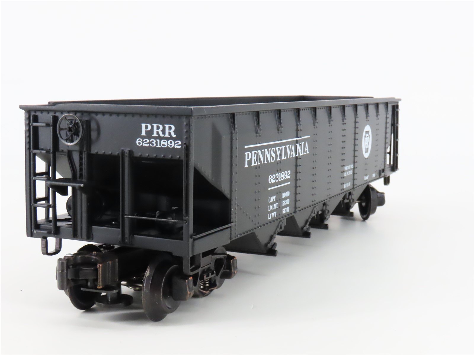 O Gauge 3-Rail K-Line K623-1892 PRR Pennsylvania 4-Bay Open Hopper #6231892