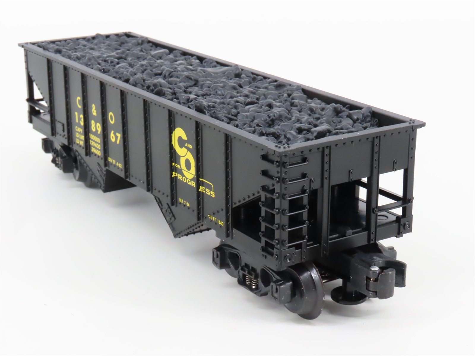 O Gauge 3-Rail K-Line K622-12511 C&O Chesapeake & Ohio 2-Bay Hopper #138967