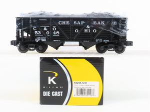 O Gauge 3-Rail K-Line K6255-1251 C&O Chesapeake & Ohio 2-Bay Hopper #53048
