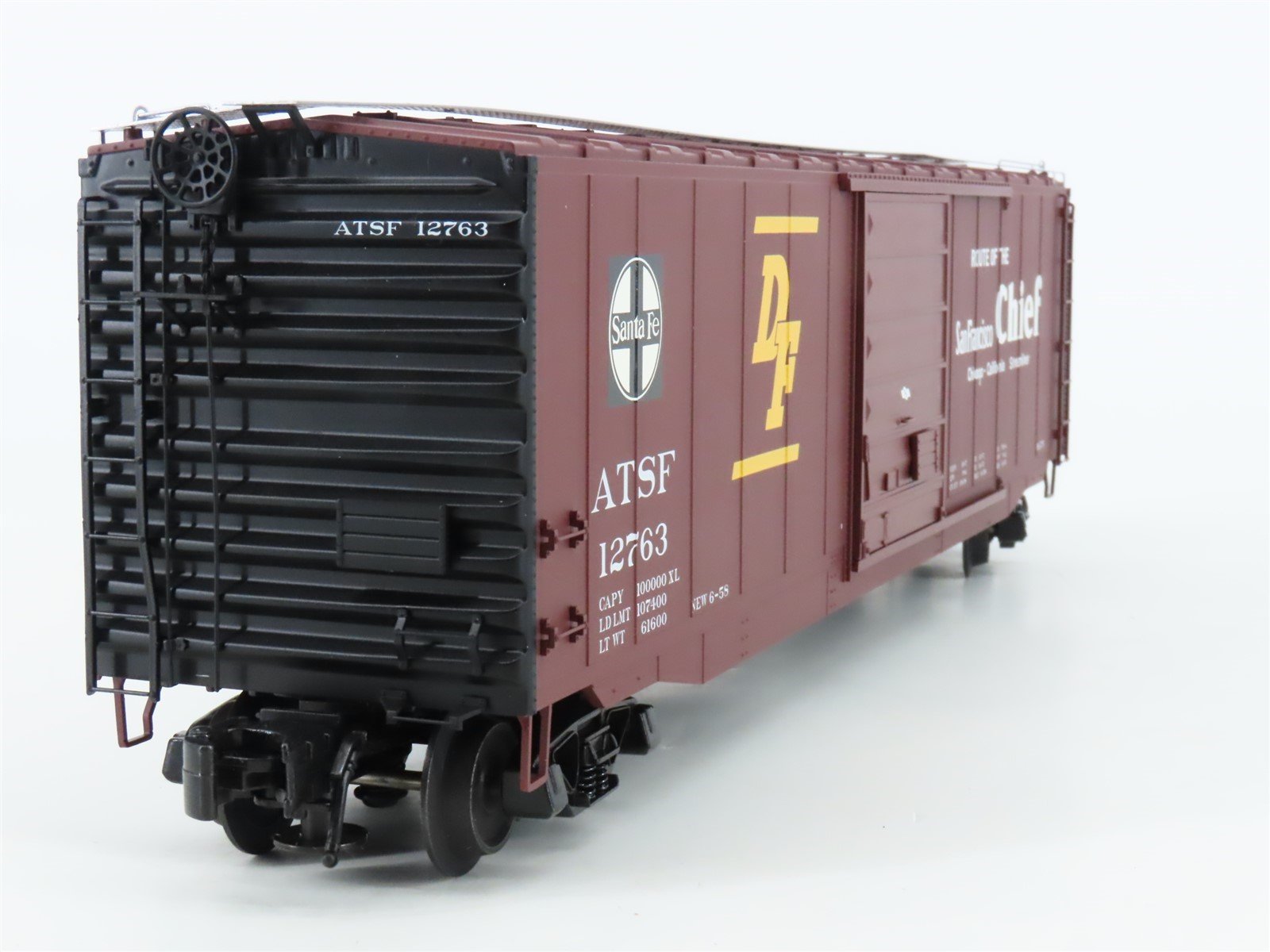 O Gauge 3-Rail Atlas #6574-1 ATSF San Francisco Chief 50' Box Car #12763