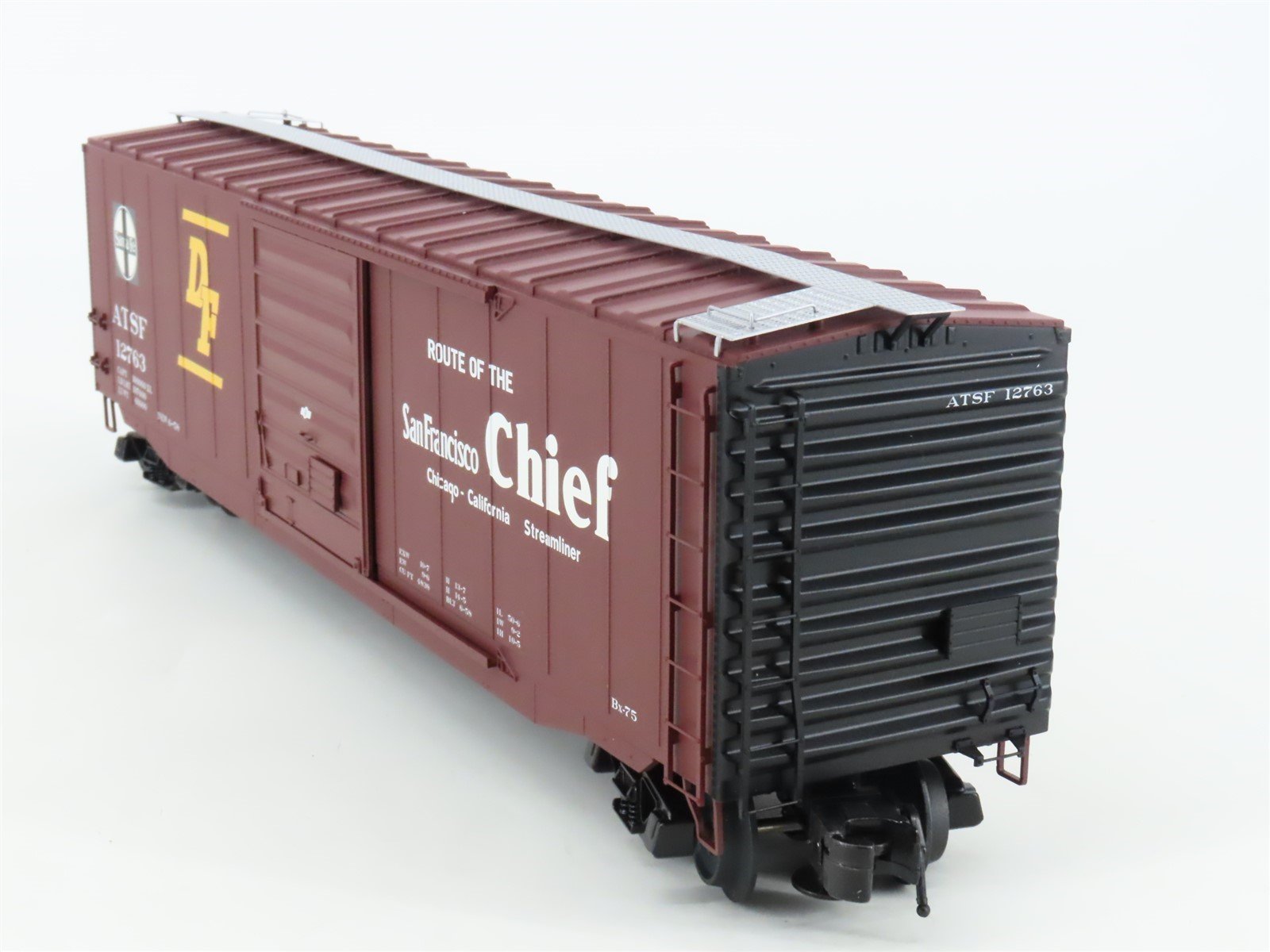 O Gauge 3-Rail Atlas #6574-1 ATSF San Francisco Chief 50' Box Car #12763