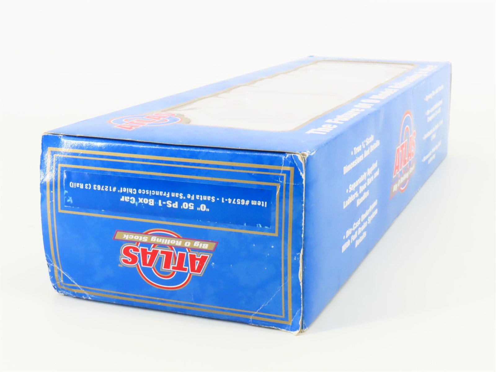 O Gauge 3-Rail Atlas #6574-1 ATSF San Francisco Chief 50' Box Car #12763