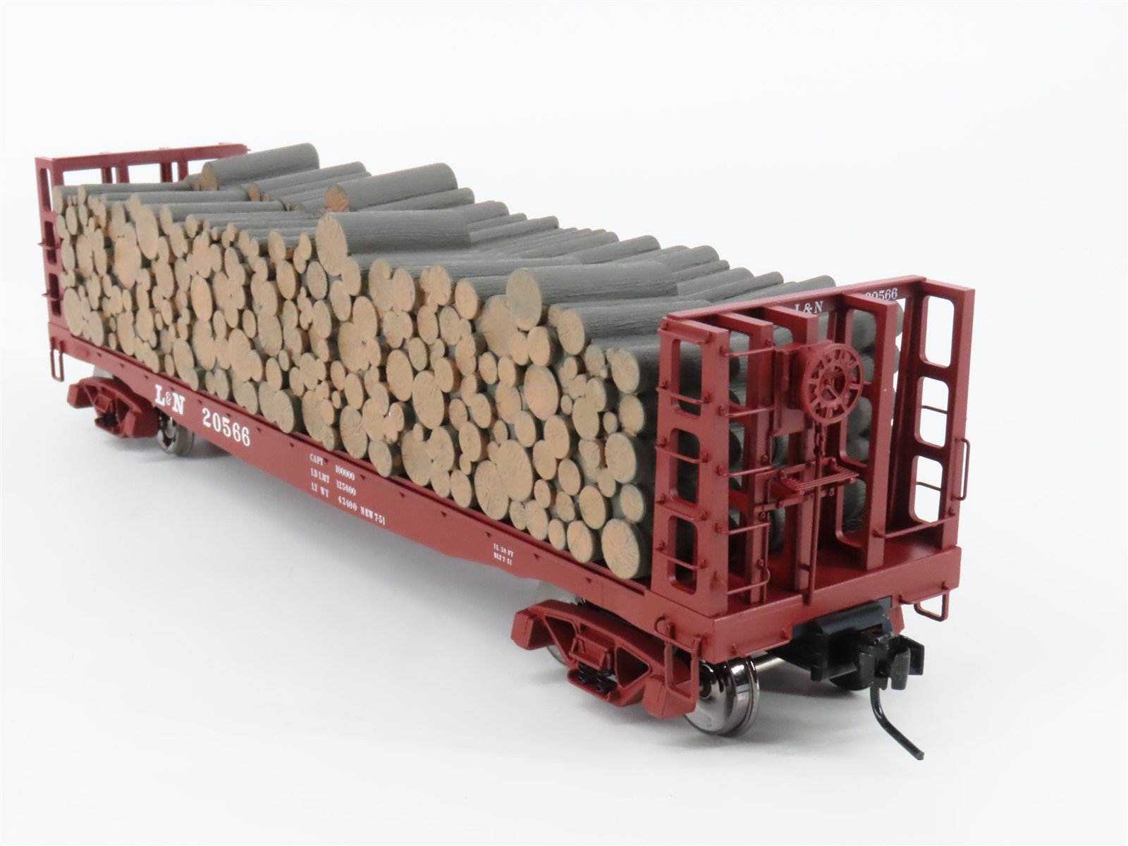 O Scale 2-Rail Atlas #7280-4 L&N Louisville & Nashville Pulpwood Flat Car #20566