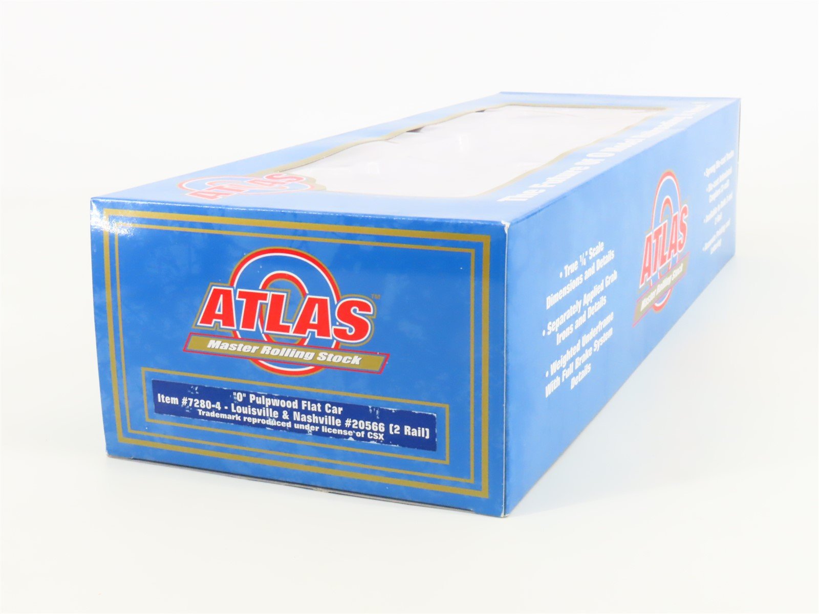 O Scale 2-Rail Atlas #7280-4 L&N Louisville & Nashville Pulpwood Flat Car #20566
