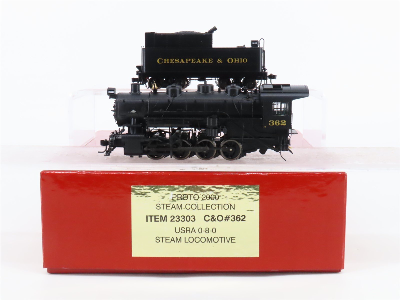 HO Scale Proto 2000 23303 C&O Chesapeake & Ohio 0-8-0 Steam Locomotive #362