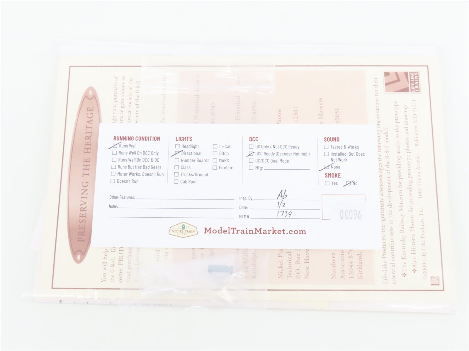 HO Scale Proto 2000 23303 C&O Chesapeake & Ohio 0-8-0 Steam Locomotive #362