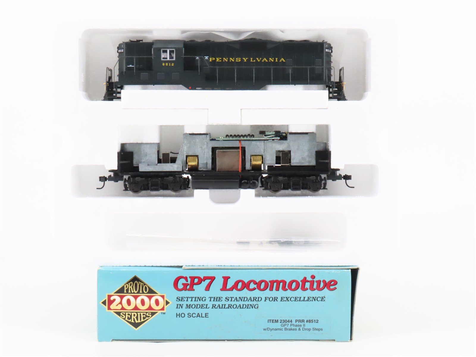 HO Scale Proto 2000 23044 PRR Pennsylvania GP7 Diesel Locomotive #8512 BAD GEARS
