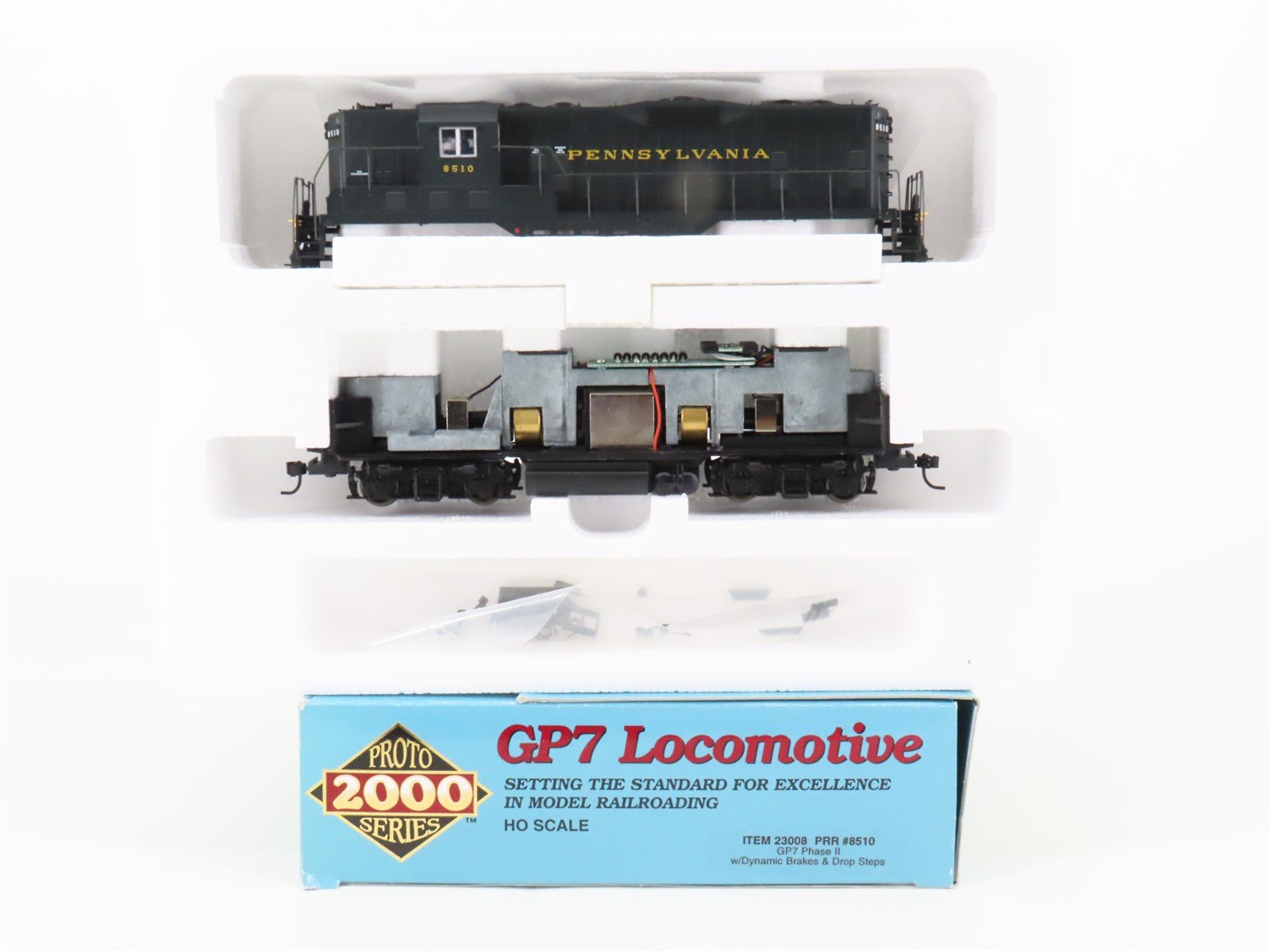 HO Scale Proto 2000 23008 PRR Pennsylvania GP7 Diesel Loco #8510 BAD GEARS