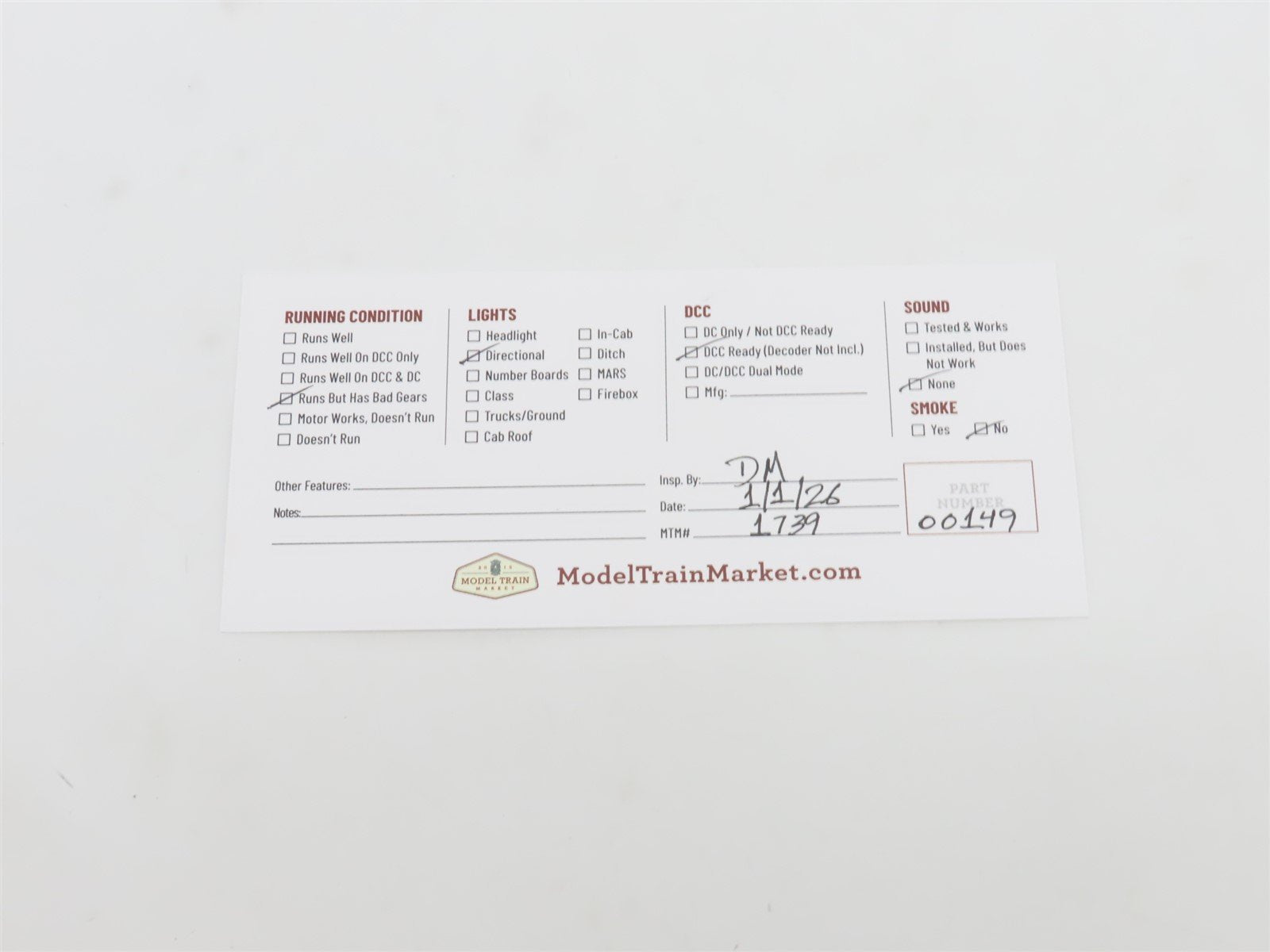 HO Proto 2000 23112 CB&Q Burlington Route EMD GP30 Diesel #975 - BAD GEARS