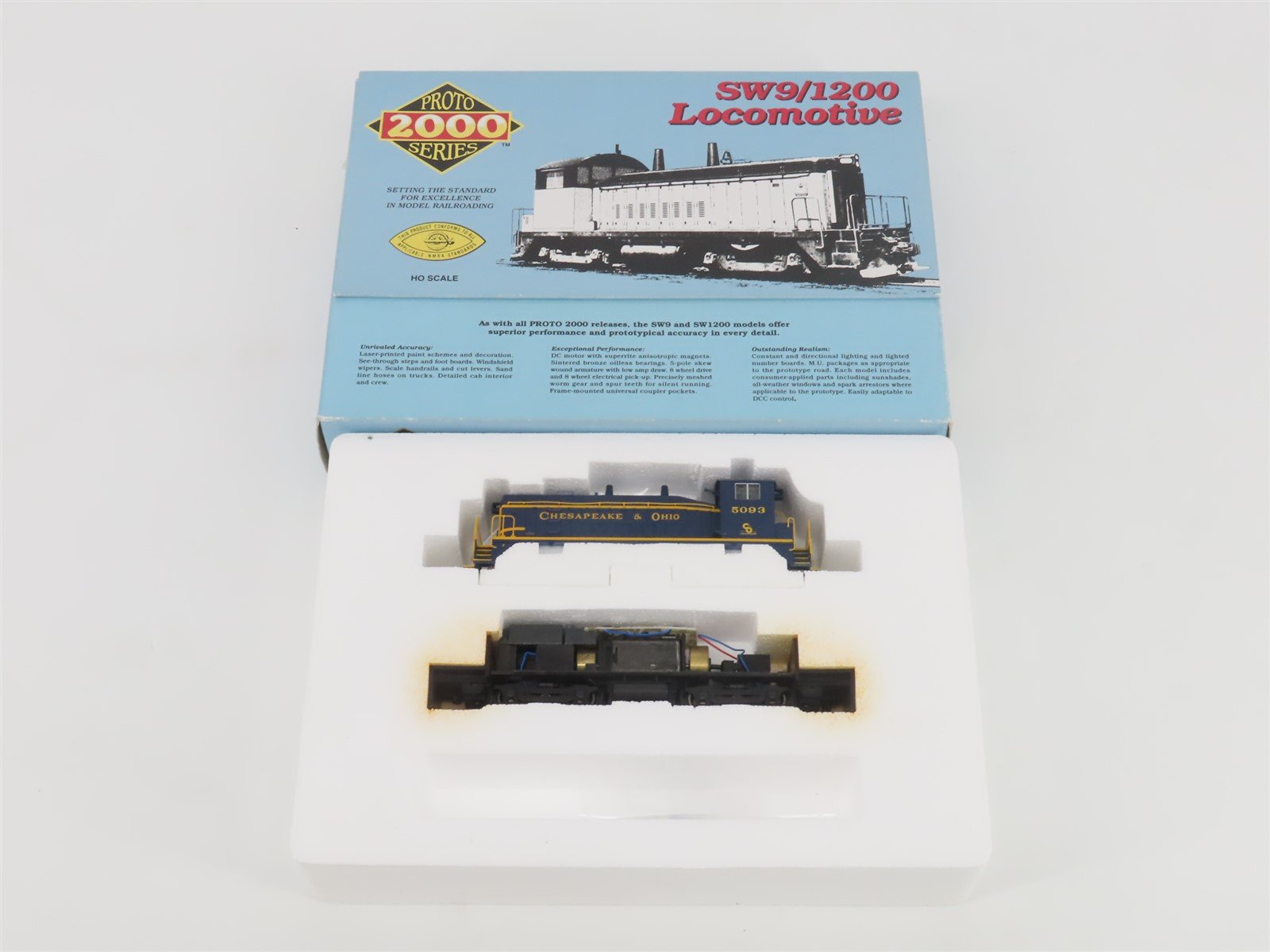 HO Scale Proto 2000 21147 C&O Chesapeake & Ohio EMD SW9 Diesel Switcher #5093