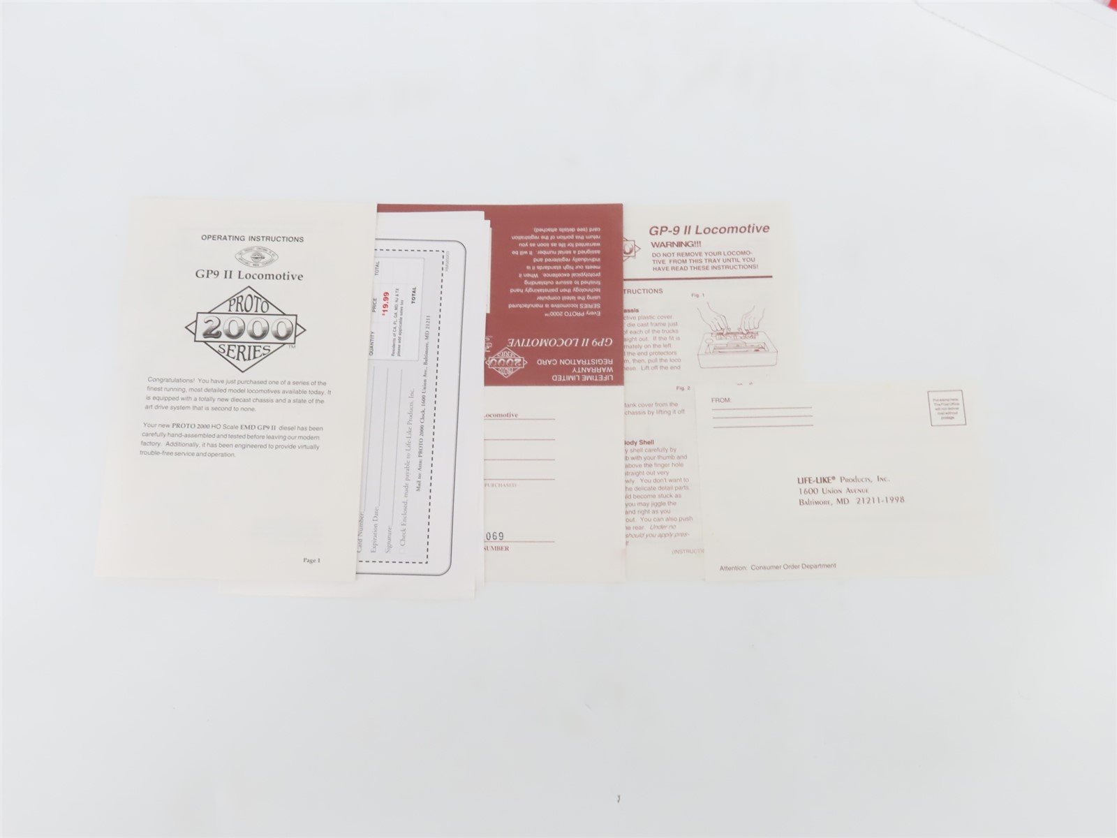 HO Proto 2000 C&O Chesapeake & Ohio EMD GP9 Ph II Diesel No# - BAD GEARS