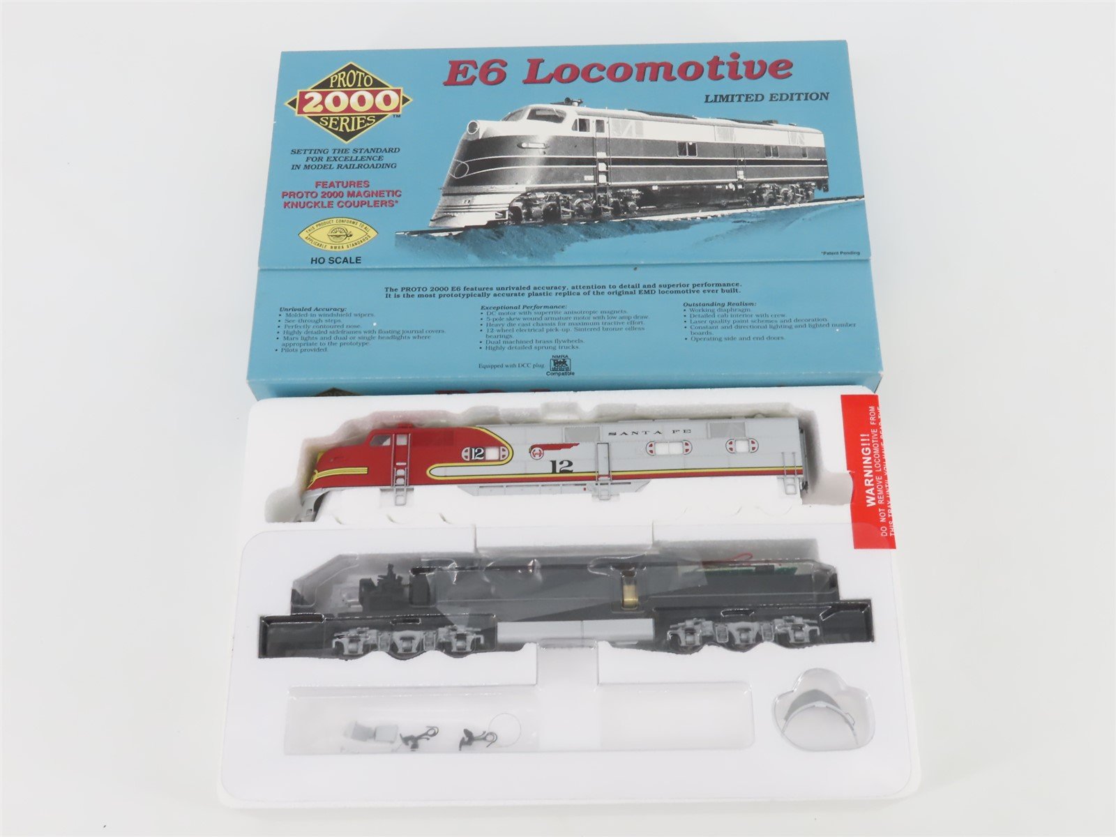 HO Scale Proto 2000 23224 ATSF Santa Fe E6A Diesel Locomotive #12