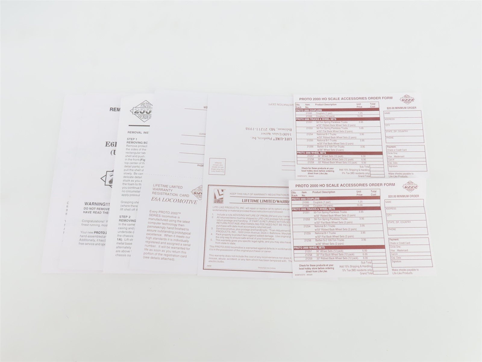 HO Scale Proto 2000 UP Union Pacific E6 A/B Diesel Locomotive Set