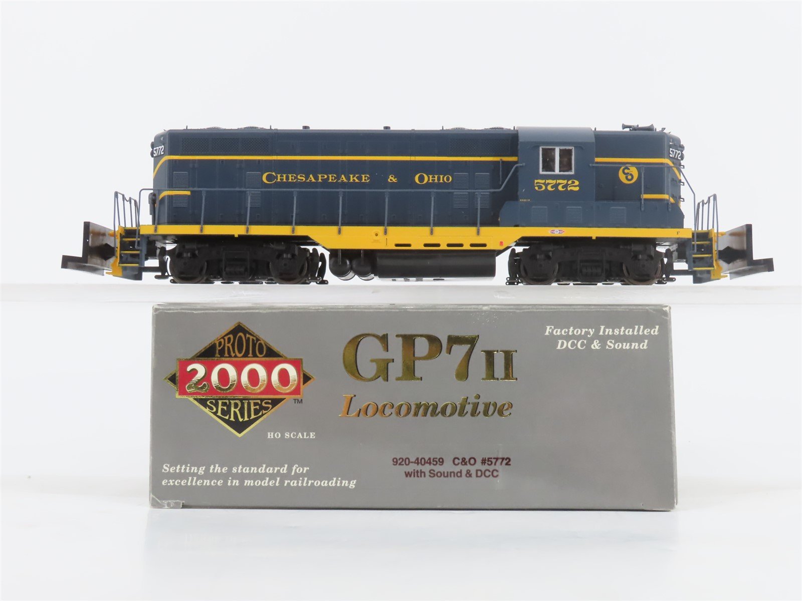 HO Scale Proto 2000 920-40459 C&O Railway GP7II Diesel Loco #5772 wDCC & Sound
