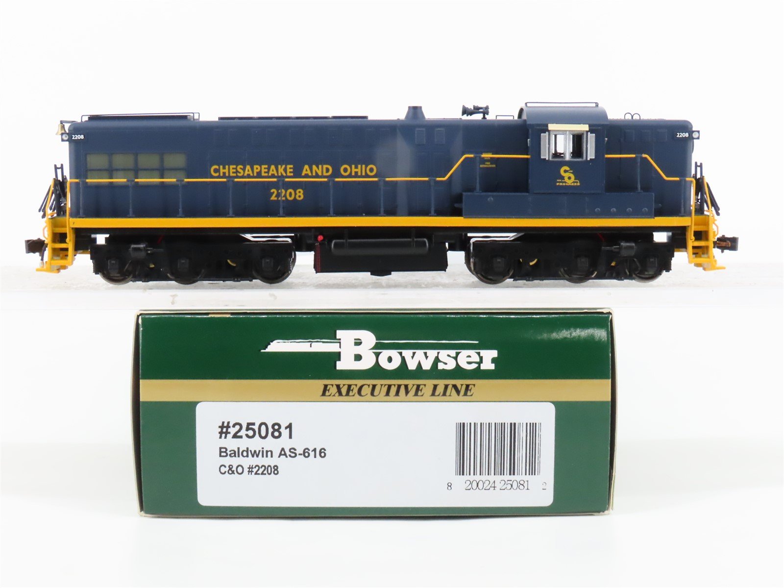 HO Scale Bowser 25081 C&O Chesapeake & Ohio AS616 Diesel Locomotive #2208