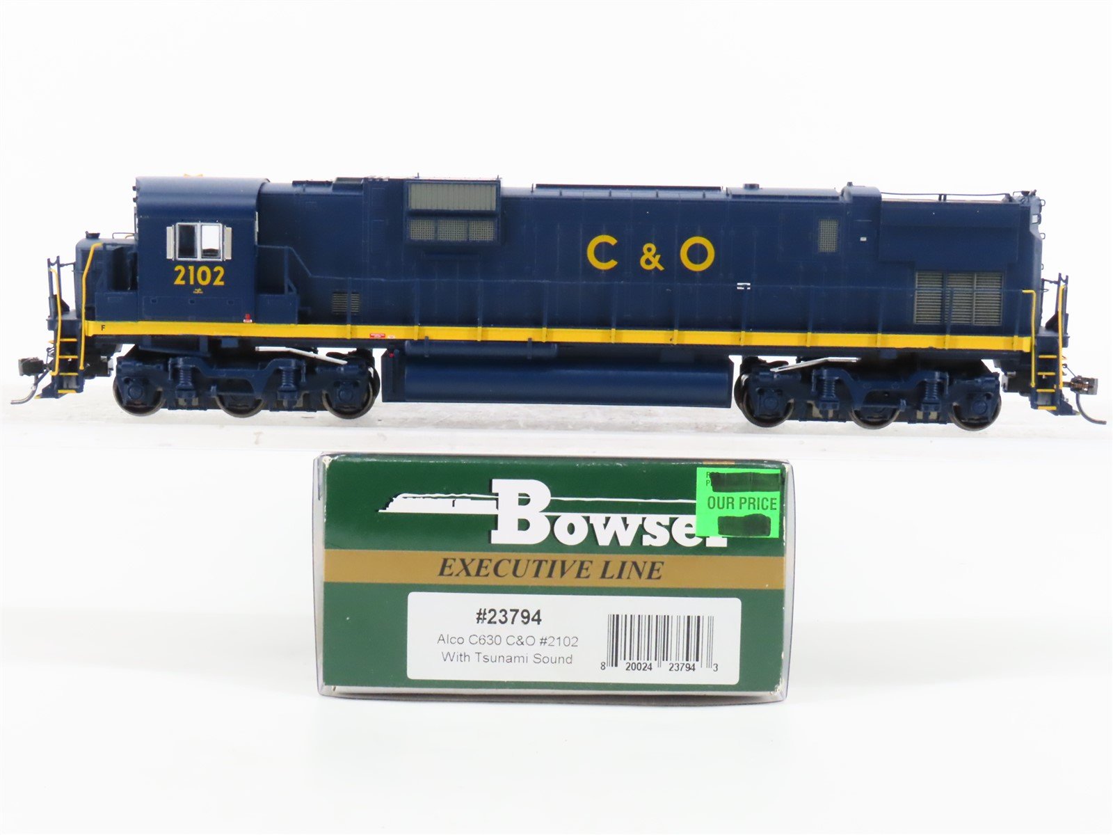 HO Scale Bowser 23794 C&O Chesapeake & Ohio C628 Diesel Loco #2102 wDCC & Sound