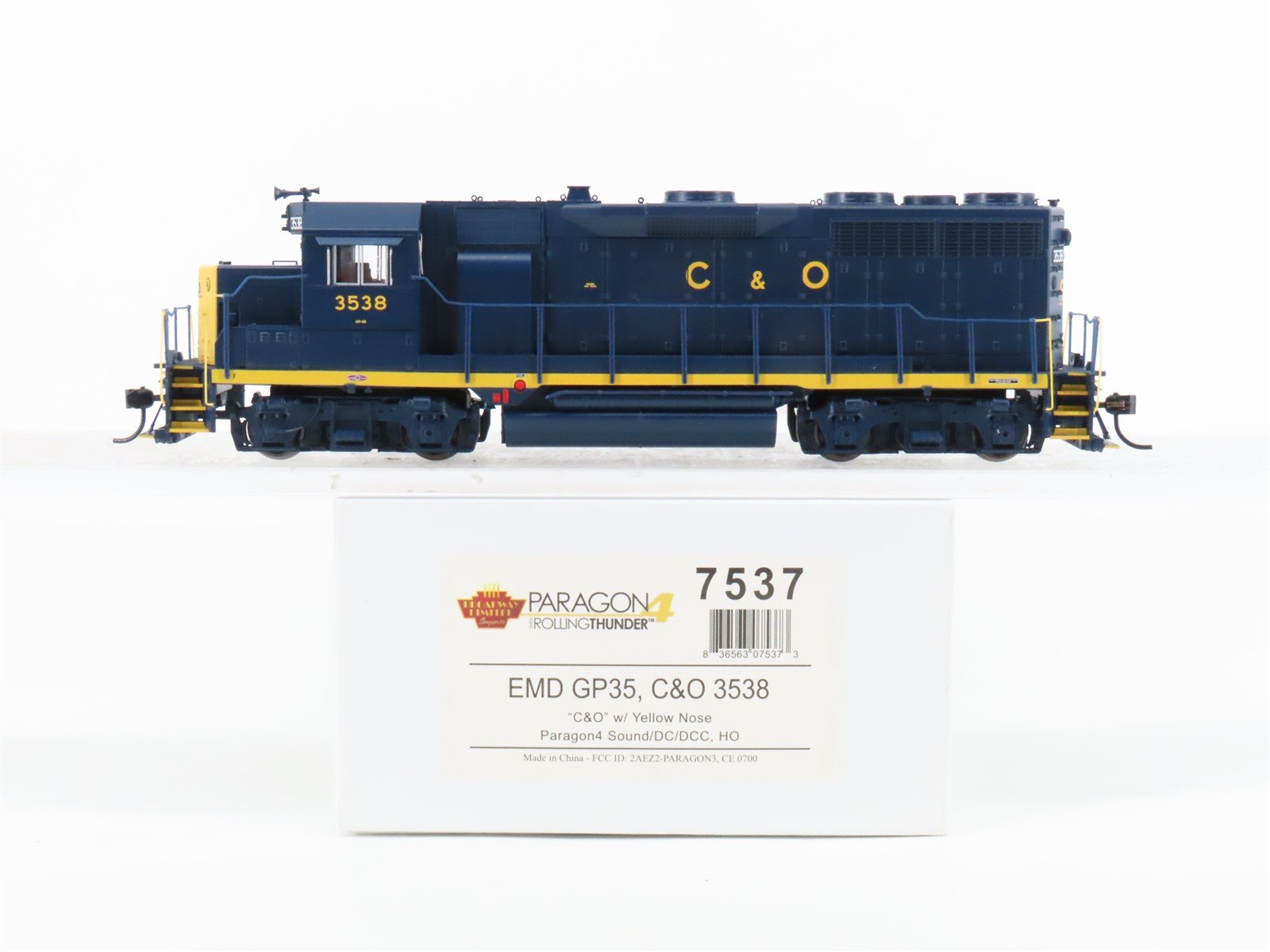 HO Scale Broadway Limited BLI 7537 C&O Railway GP35 Diesel #3538 w/ Paragon4