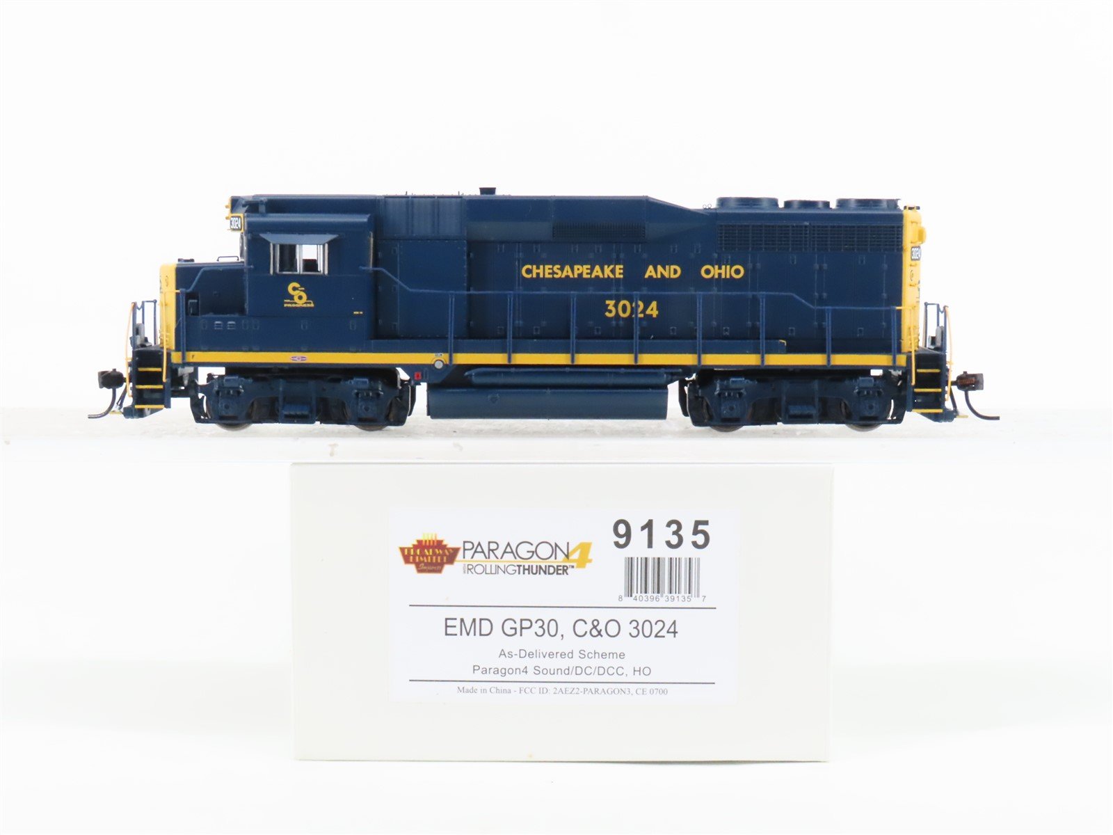 HO Scale Broadway Limited BLI 9135 C&O Railway GP30 Diesel #3024 w/ Paragon4