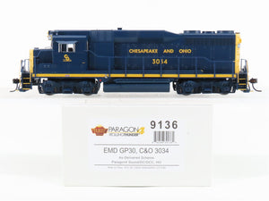 HO Scale Broadway Limited BLI 9136 C&O Railway GP30 Diesel #3034 w/ Paragon4