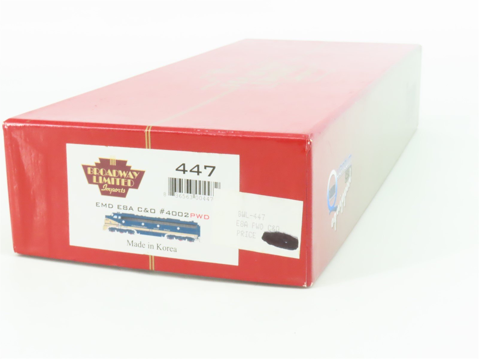 HO Scale Broadway Limited BLI 447 C&O Railway E8A Diesel #4002 w/ DCC & Sound