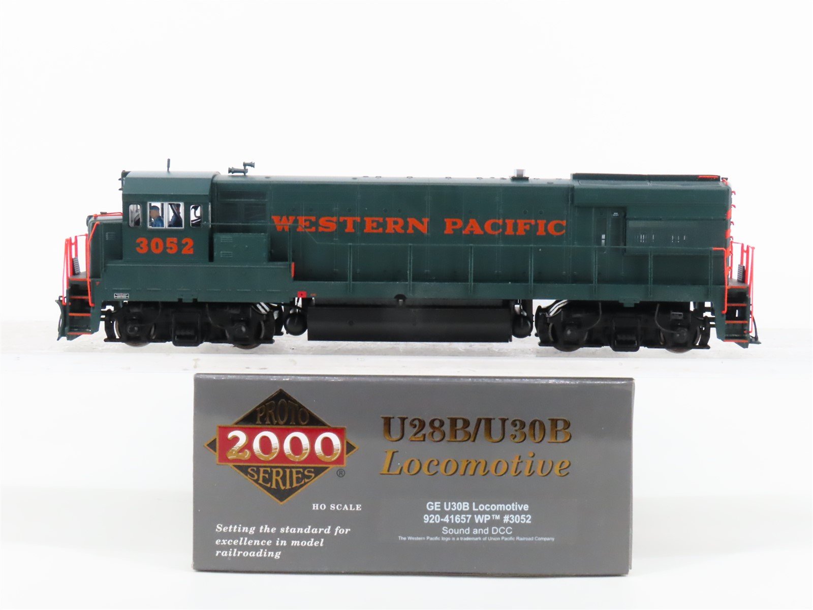 HO Scale Proto 920-41657 WP Western Pacific U28/30B Diesel #3052 wDCC & Sound
