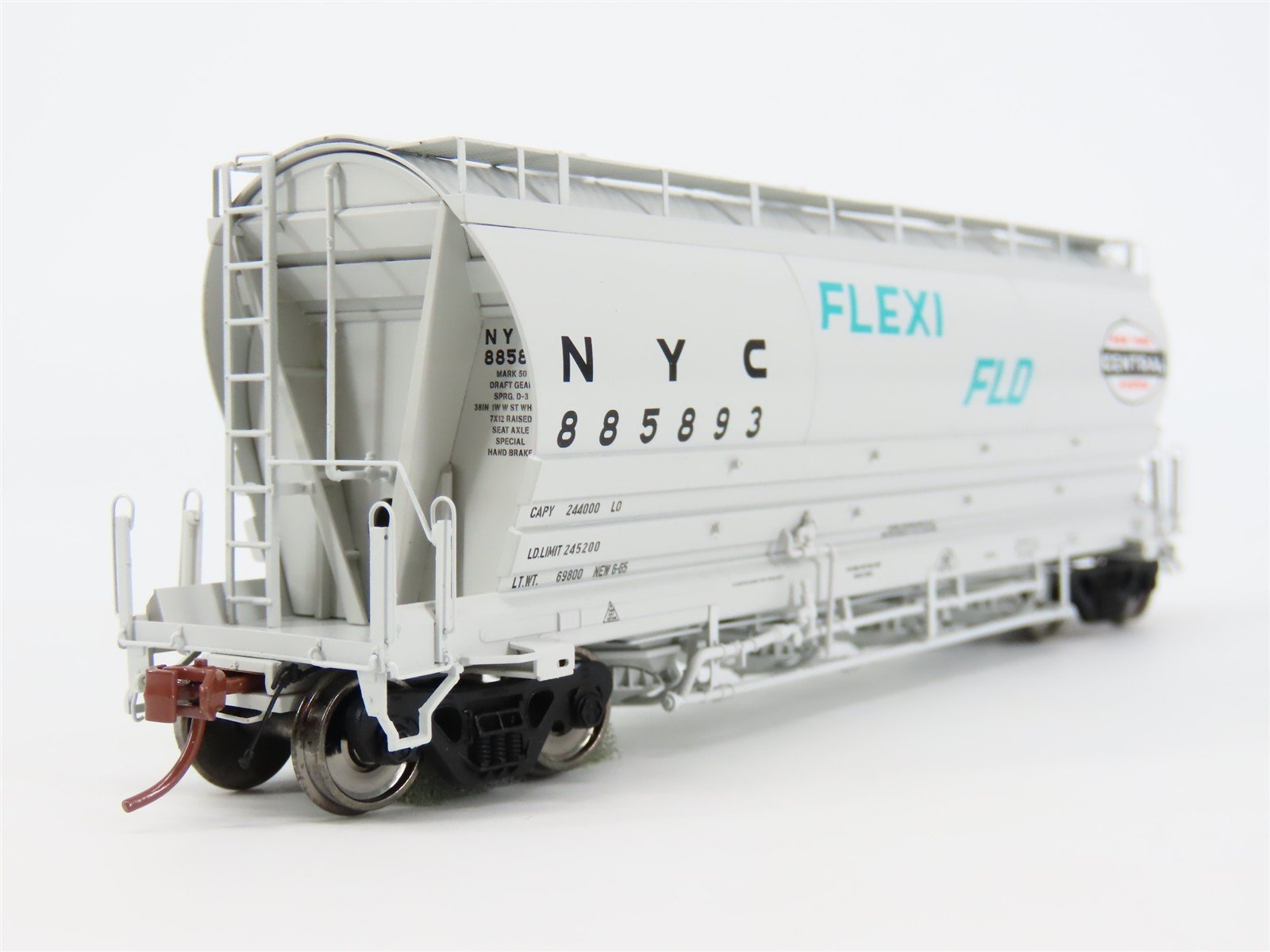 HO Scale Rapido 133003-6 NYC New York Central 4-Bay Flexi-Flo Hopper #885893