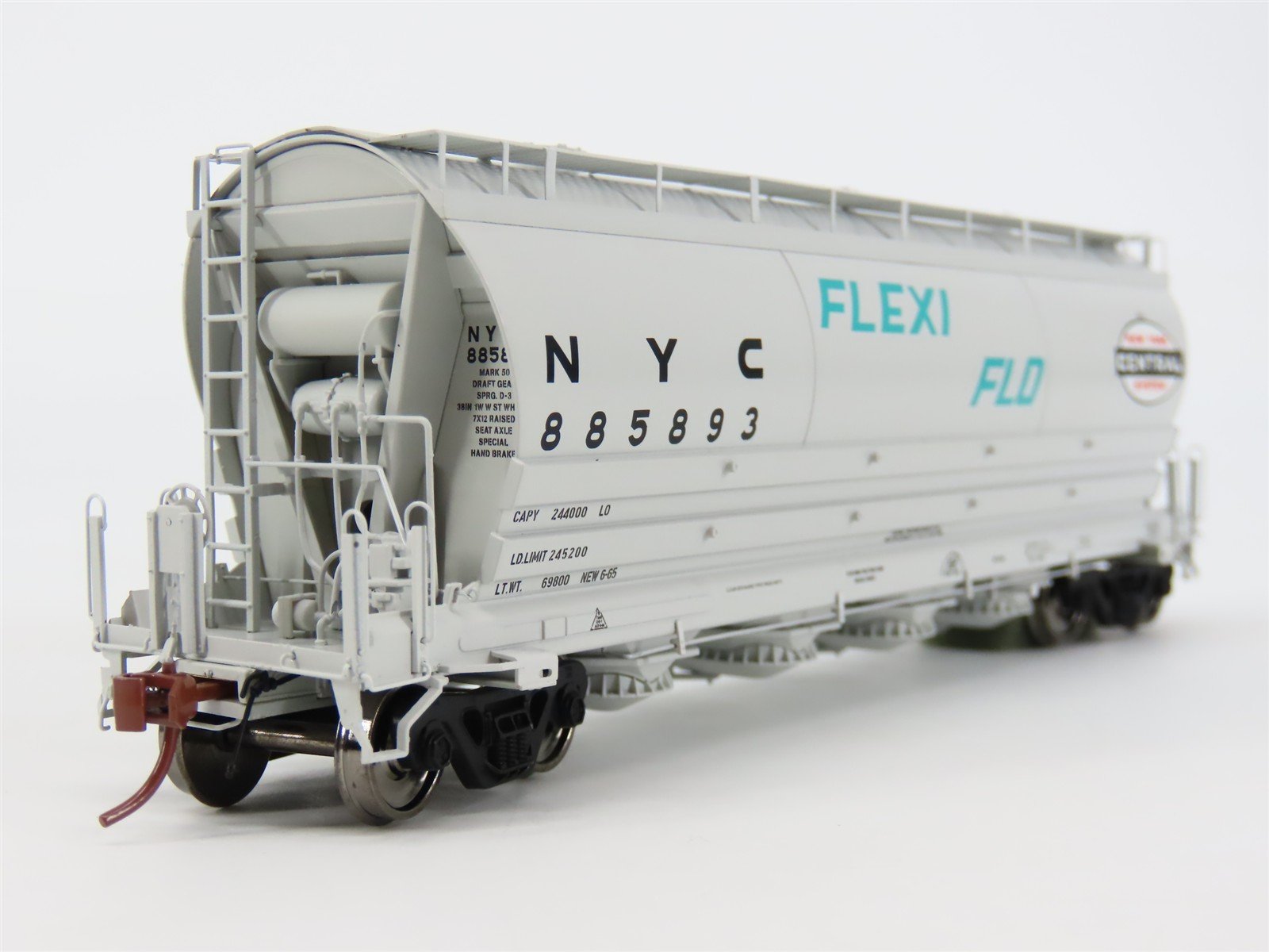HO Scale Rapido 133003-6 NYC New York Central 4-Bay Flexi-Flo Hopper #885893