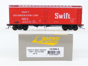 HO Scale Rapido 121059-3 SRLX Swift (Red Scheme) GARX 37' Meat Reefer #2772