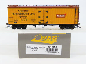 HO Scale Rapido 121051-3 ARLX Armour GARX 37' Meat Reefer #11933