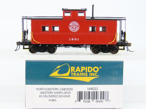 HO Scale Rapido 144022 WM Western Maryland NE-Style Caboose #1801 w/ Lights