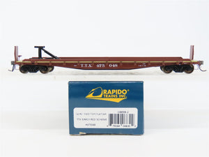 HO Scale Rapido 138008-2 TTX (Early Red Scheme) F30D TOFC Flat Car #457048