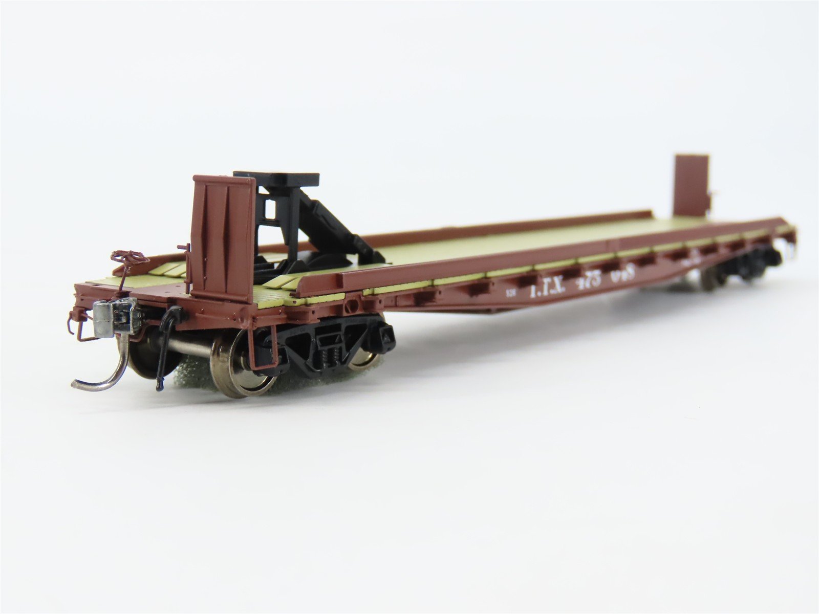 HO Scale Rapido 138008-2 TTX (Early Red Scheme) F30D TOFC Flat Car #457048