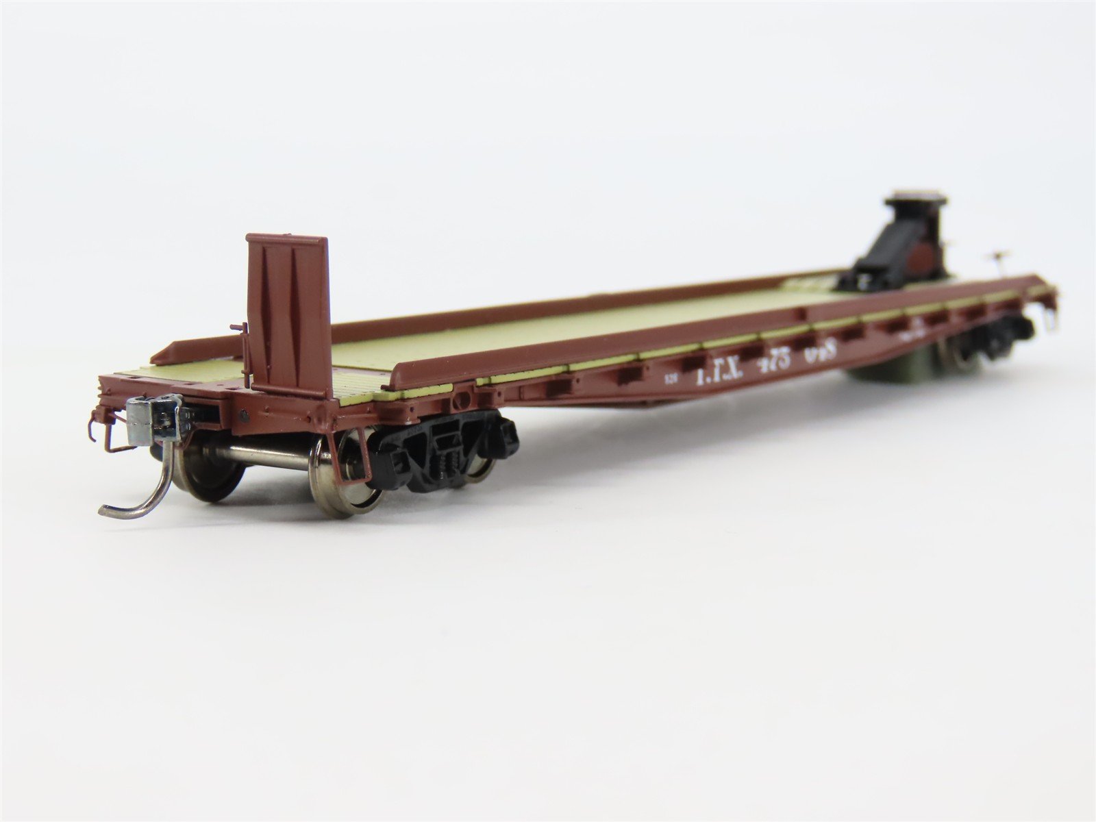 HO Scale Rapido 138008-2 TTX (Early Red Scheme) F30D TOFC Flat Car #457048