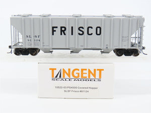 HO Scale Tangent 10522-03 SL-SF Frisco 3-Bay Covered Hopper #81124