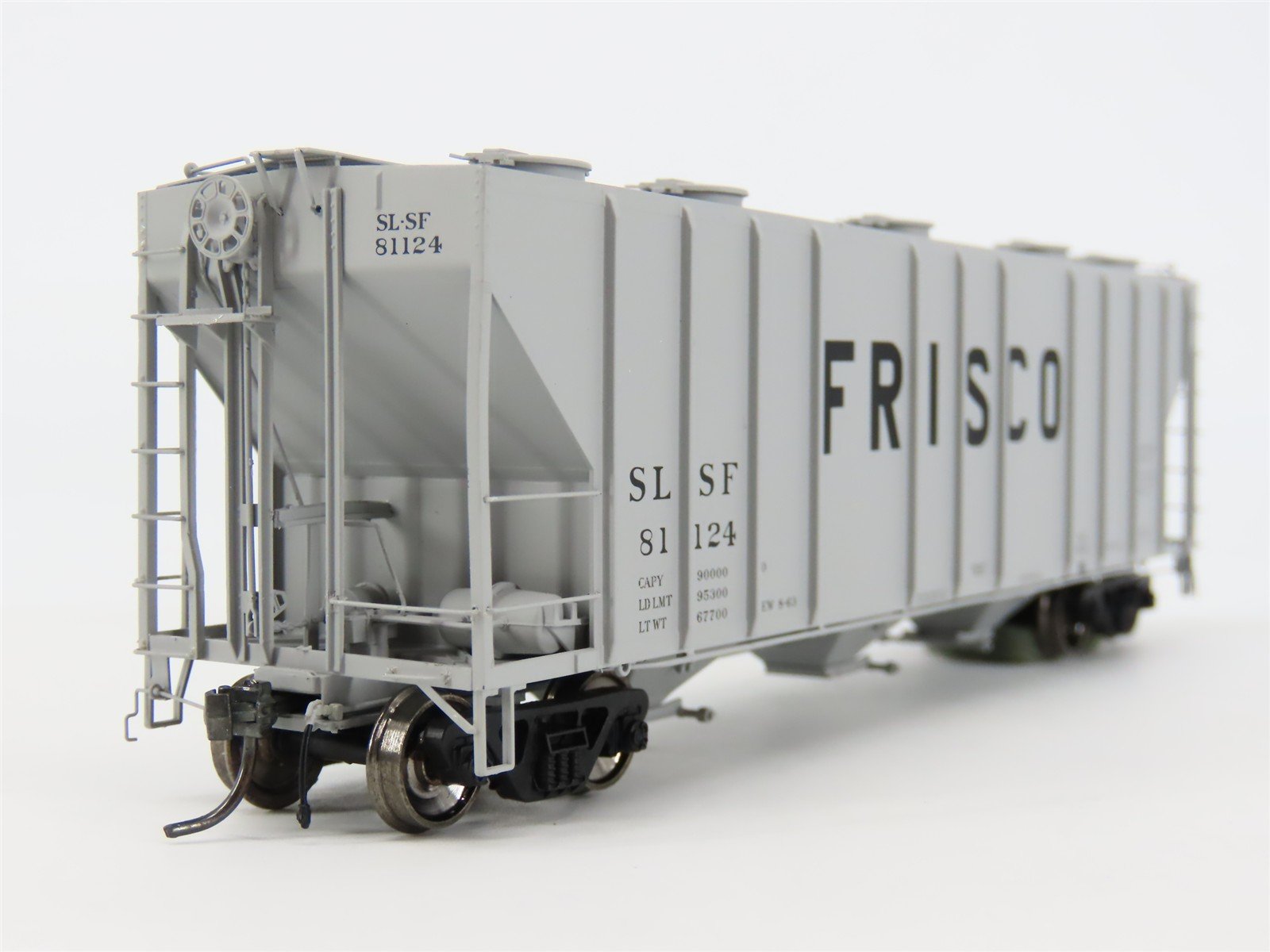 HO Scale Tangent 10522-03 SL-SF Frisco 3-Bay Covered Hopper #81124