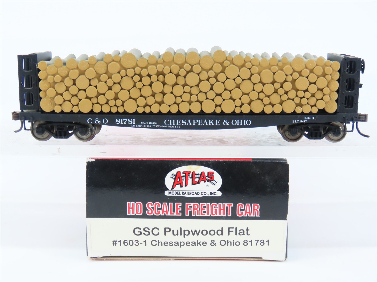 HO Scale Atlas 1603-1 C&O Chesapeake & Ohio GSC Pulpwood Flat Car #81781