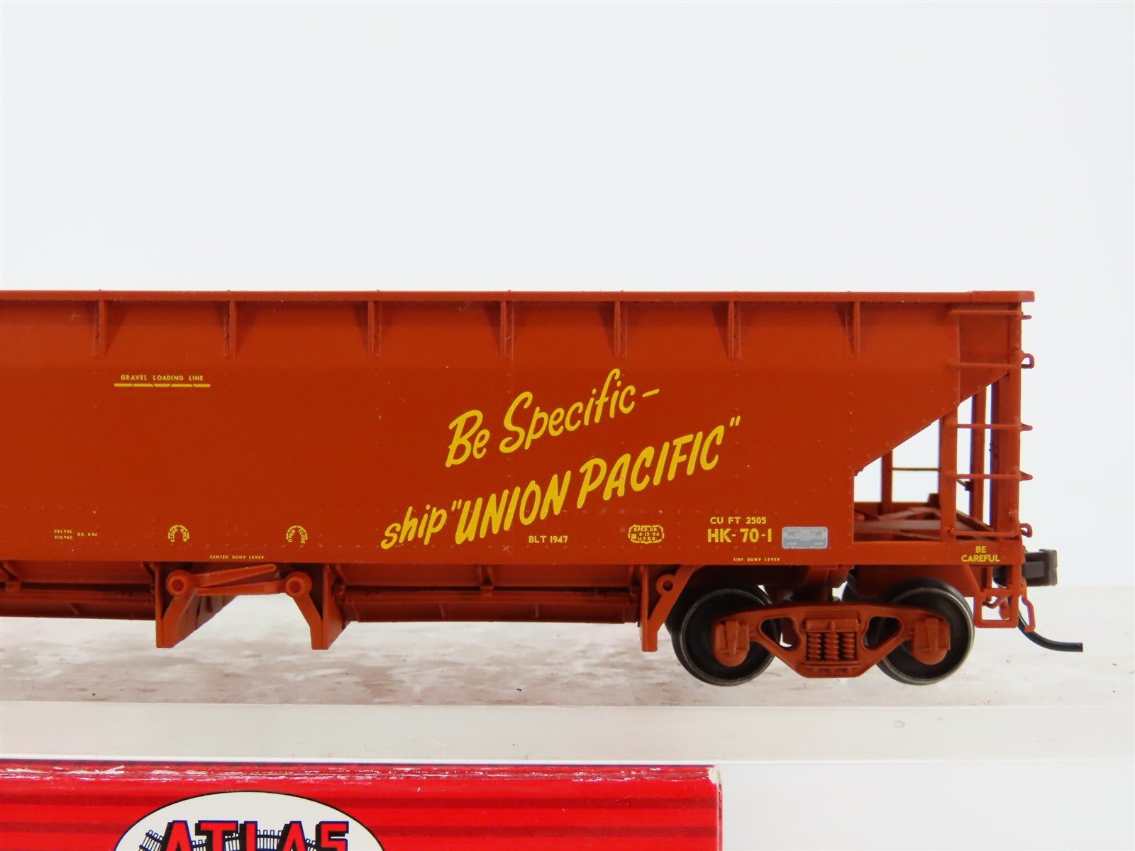HO Scale Atlas Master Line UPHS-01 UP Union Pacific Hart Ballast Hopper #90114