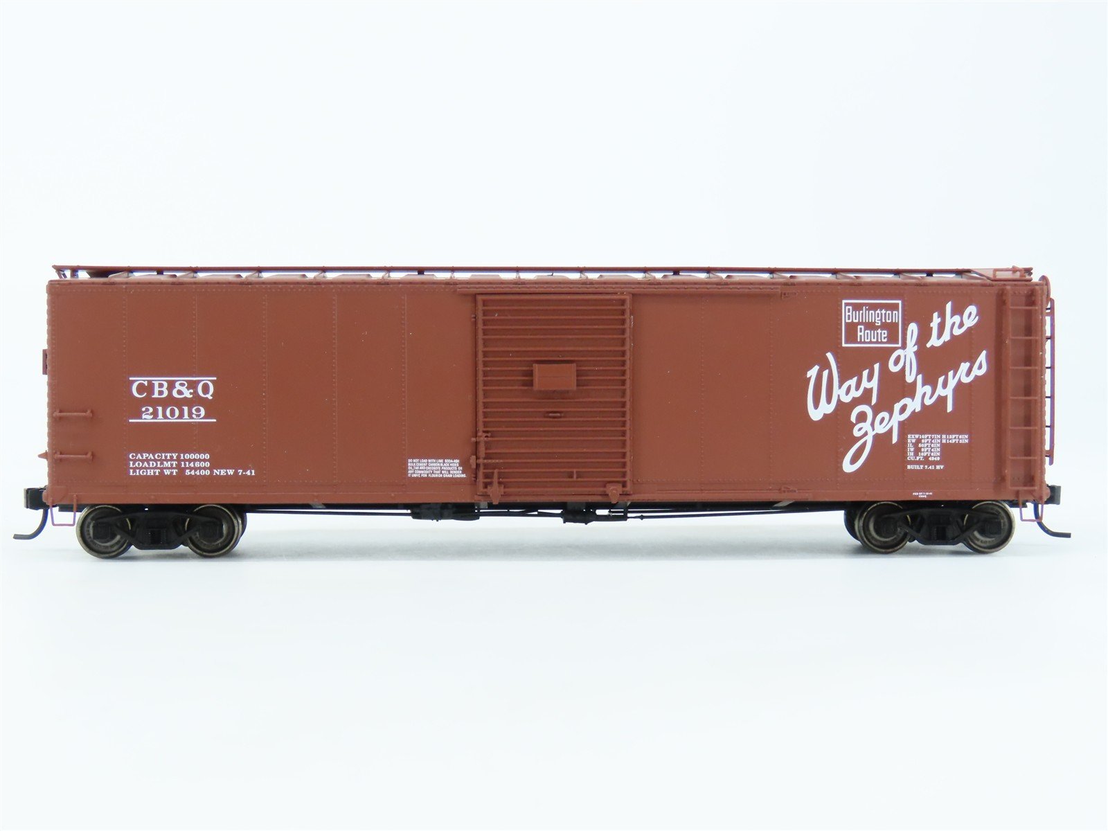 HO Scale PROTO 2000 CB&Q Burlington Route 50' Single Door Box Car #21019