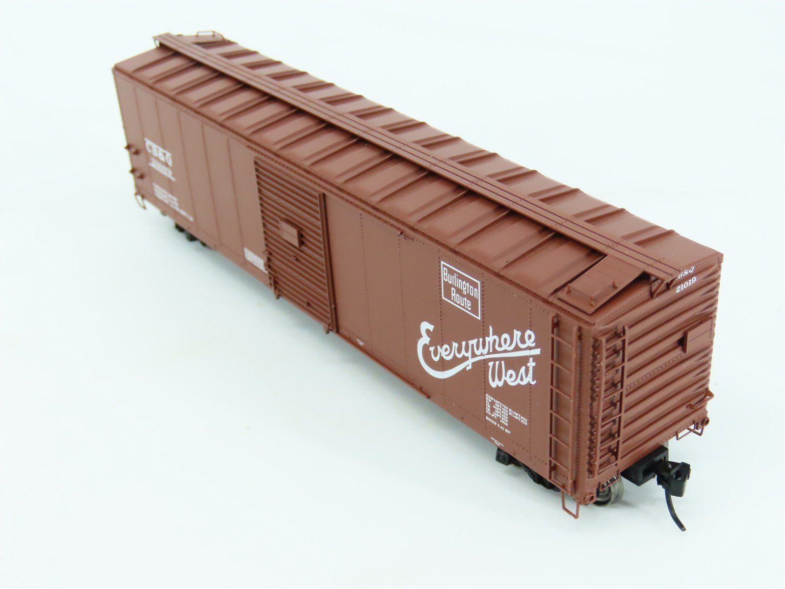 HO Scale PROTO 2000 CB&Q Burlington Route 50' Single Door Box Car #21019
